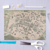  Antiek Paris Street Map Tissuepapier (Craft)