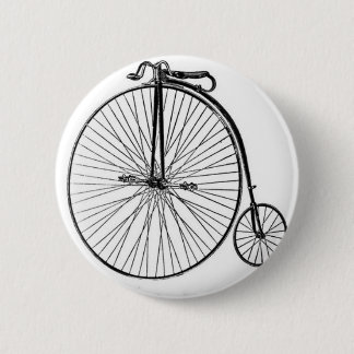 Antiek Penny Farthing Bicycle Ronde Button 5,7 Cm