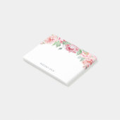Antiek Peony Floral Post-it® Notes (Schuin)