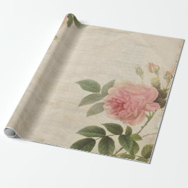 Antiek Peony-looppapierrol Cadeaupapier
