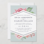 Antiek Peony | Uitnodiging tot weduwen en weddensc (Voorkant)