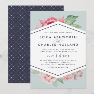 Antiek Peony   Uitnodiging tot weduwen en weddensc