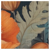 Antiek perzik klaprozen stof (Close Up)