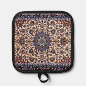 Antiek Perzisch Patroon, blauw oostertapijt Pannenlap (Voorkant)