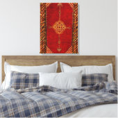 Antiek Perzisch tapijt - vetgedrukt patroon Canvas Afdruk (Insitu (Slaapkamer))