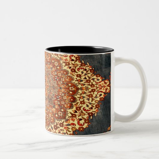 Antiek Perzische Patroonblik Tweekleurige Koffiemok (Rechts)