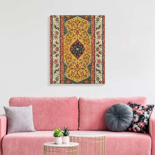 Antiek Perzische tapijt elegant ontwerp Canvas Afdruk (Insitu (Woonkamer))