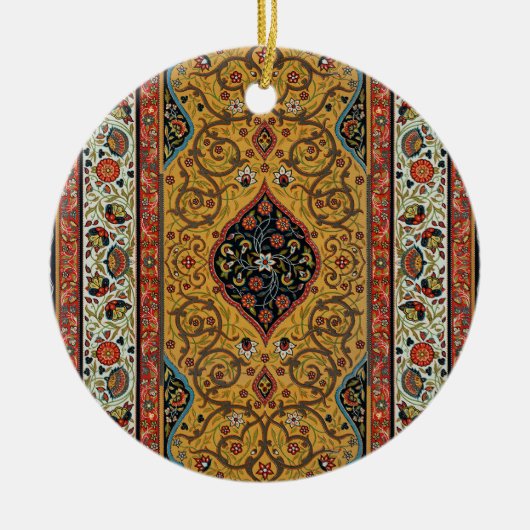 Antiek Perzische tapijt elegant ontwerp Keramisch Ornament (Voorkant)