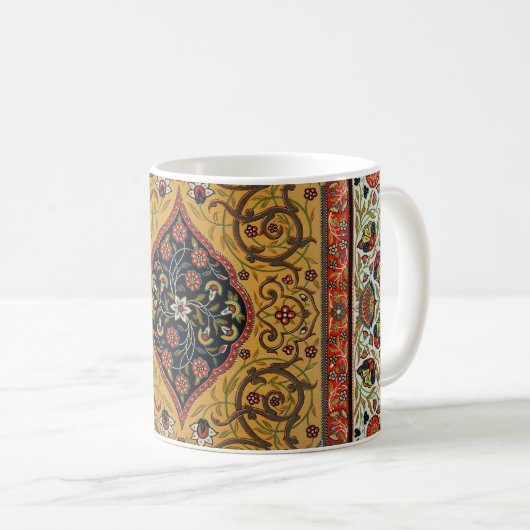 Antiek Perzische tapijt elegant ontwerp Koffiemok (Voorkant rechts)