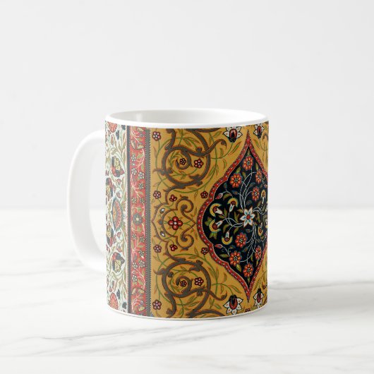 Antiek Perzische tapijt elegant ontwerp Koffiemok (Voorkant links)