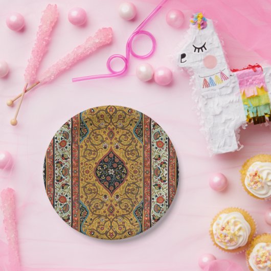 Antiek Perzische tapijt elegant ontwerp Papieren Bordje (Feest)