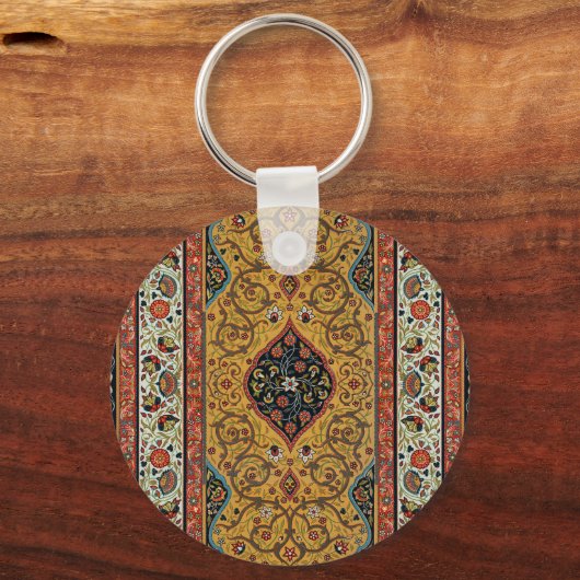 Antiek Perzische tapijt elegant ontwerp Sleutelhanger (Achterkant)