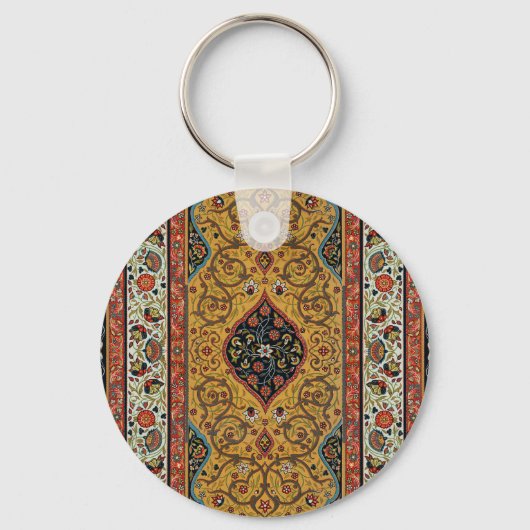 Antiek Perzische tapijt elegant ontwerp Sleutelhanger (Achterkant)