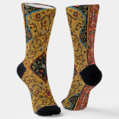 Antiek Perzische tapijt elegant ontwerp Sokken (Gebogen)