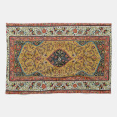 Antiek Perzische tapijt elegant ontwerp Theedoek (Horizontaal)