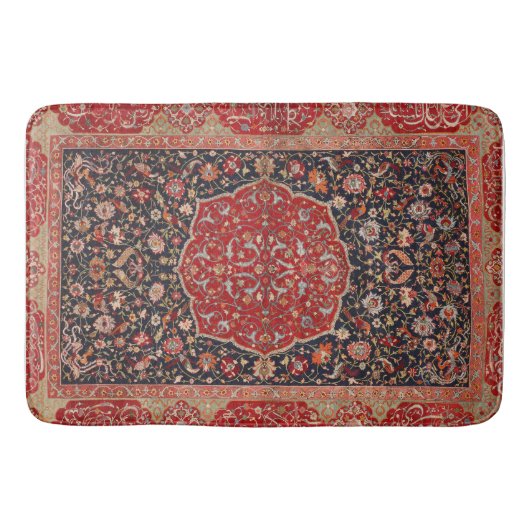 Antiek Perzische tapijt verontruste  kunst patroon Badmat (Voorkant)