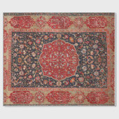 Antiek Perzische tapijt verontruste kunst patroon Cadeaupapier (Vlak)