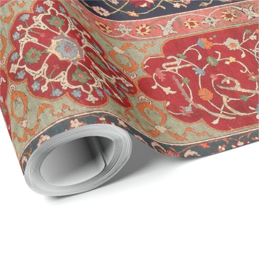 Antiek Perzische tapijt verontruste kunst patroon Cadeaupapier (Rol Hoek)