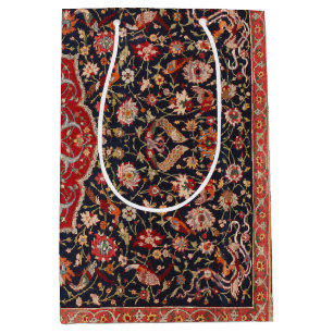 Antiek Perzische tapijt verontruste  kunst patroon Medium Cadeauzakje