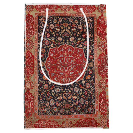 Antiek Perzische tapijt verontruste  kunst patroon Medium Cadeauzakje (Voorkant)