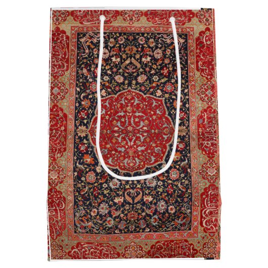 Antiek Perzische tapijt verontruste  kunst patroon Medium Cadeauzakje (Achterkant)