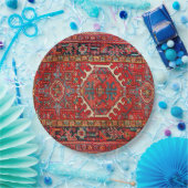 Antiek Perzische tapijt verontruste  kunst patroon Papieren Bordje (Feest)