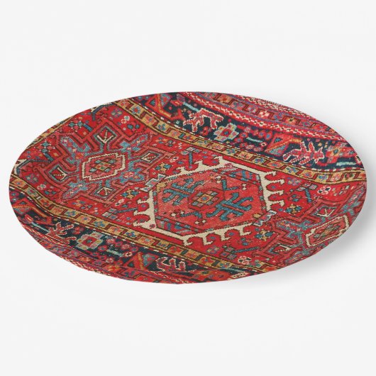 Antiek Perzische tapijt verontruste  kunst patroon Papieren Bordje (Gekanteld)