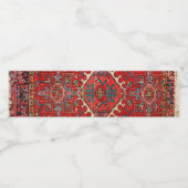 Antiek Perzische tapijt verontruste kunst patroon Waterfles Etiket (Enkel label)