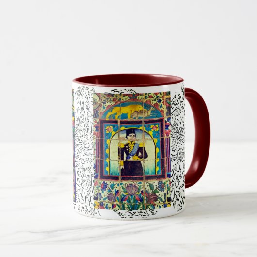 Antiek Perzische tegels Golestan paleis Mok (Voorkant rechts)