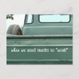 Antiek pick-up truck Briefkaart #1- aanpassen