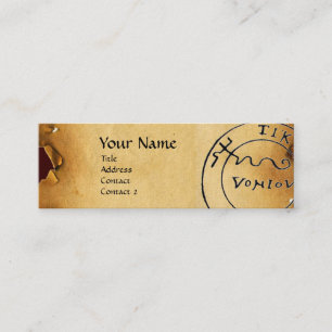 ANTIEK PIRATEN VOOR DE BEHANDELING, SCHAAL EN SCHO MINI VISITEKAARTJE