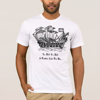 Antiek piratenschip t-shirt