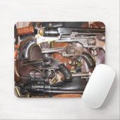 Antiek pistolen mousepad muismat (Met muis)