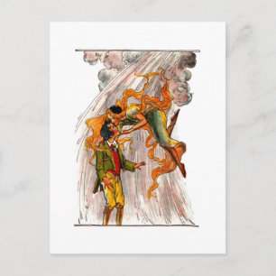 Antiek plaatje van de Blikken Man Briefkaart