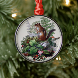 Antiek Planten van Woodland en Chipmunk Ornament