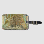 Antiek plattegrond van Amsterdam, Nederland Bagagelabel (Voorkant (horizontaal))