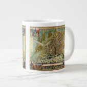 Antiek plattegrond van Amsterdam, Nederland Jumbo Mok (Voorkant rechts)