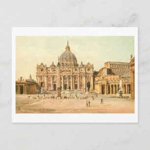 Antiek plein van de Sint-Pietersbasiliek, Vaticaan Briefkaart