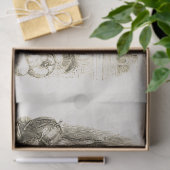 Antiek  pompoen squash beige tissuepapier (Geschenk)