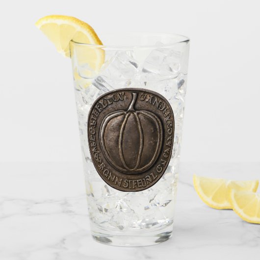 Antiek pompoenmunt glas (Voorkant ijs)