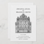 Antiek Poort bruiloft Kaart (Voorkant / Achterkant)