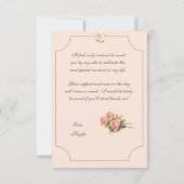 Antiek poppen 'Be My Bridesmaid' Kaart (Achterkant)