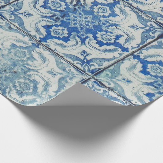 Antiek  Portugees Tiles Pattern - Azulejo Cadeaupapier (Hoek)