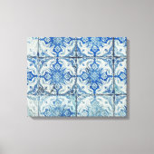 Antiek  Portugees Tiles Pattern - Azulejo Canvas Afdruk (Voorkant)