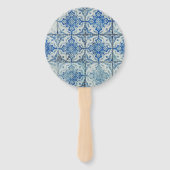 Antiek  Portugees Tiles Pattern - Azulejo Handwaaier (Achterkant)