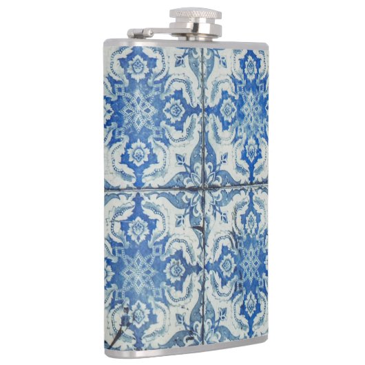 Antiek  Portugees Tiles Pattern - Azulejo Heupfles (Rechts)