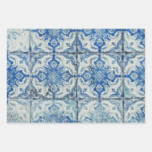 Antiek  Portugees Tiles Pattern - Azulejo Inpakpapier Vel (Voorkant 2)
