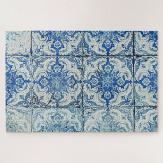 Antiek  Portugees Tiles Pattern - Azulejo Legpuzzel (Horizontaal)