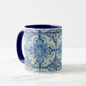 Antiek  Portugees Tiles Pattern - Azulejo Mok (Voorkant links)