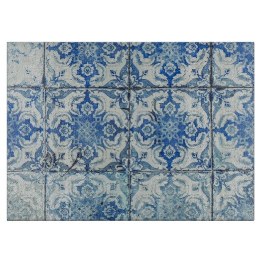 Antiek Portugees Tiles Pattern - Azulejo Snijplank (Voorkant)